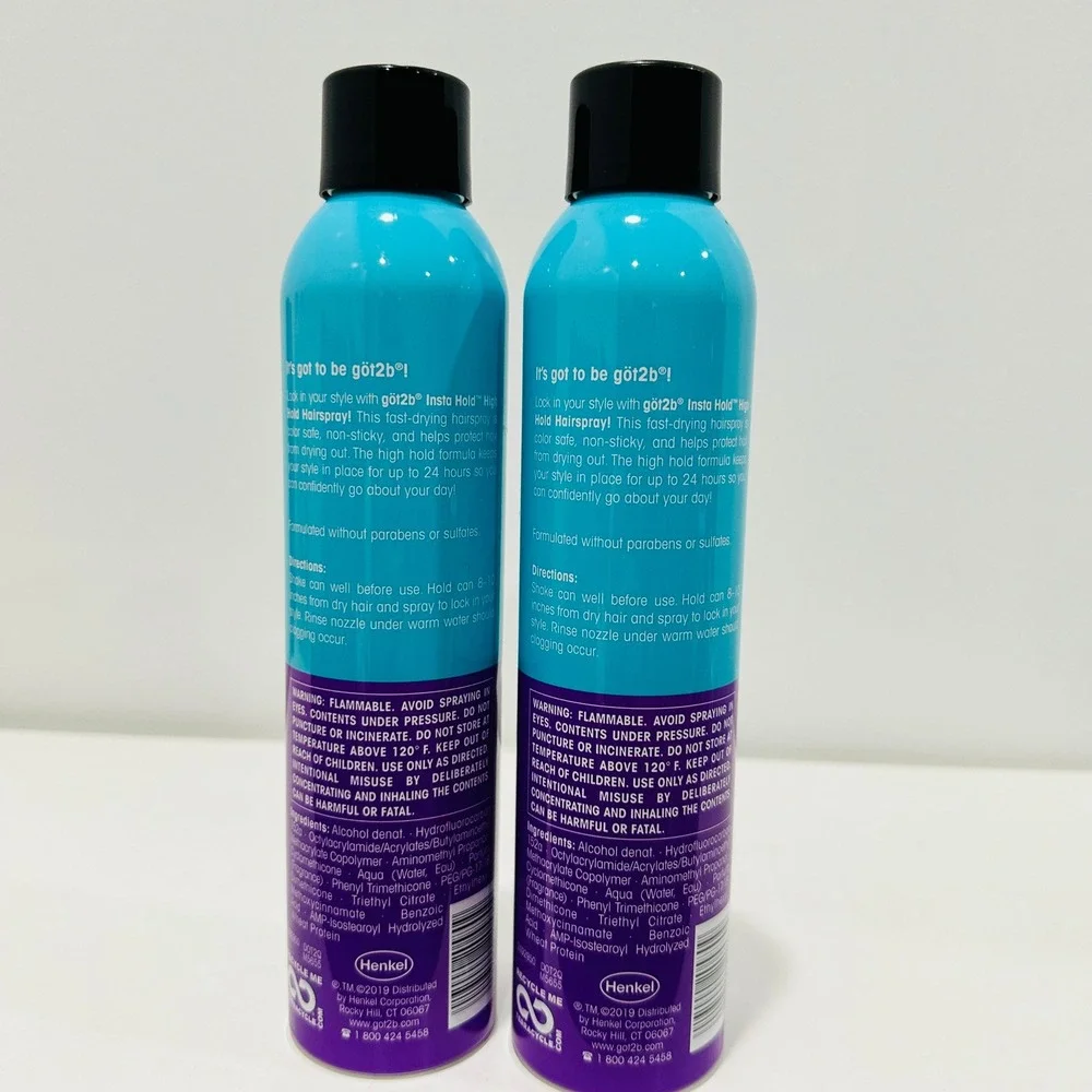 Schwarzkopf got2b High Insta Hold Hairspray 9.1 oz 2 Pack Fast Drying High Hold